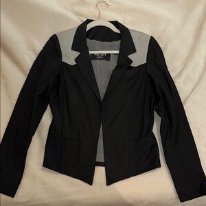 Kill City womens Black and‎ Gray Women's Blazer with suede patches S